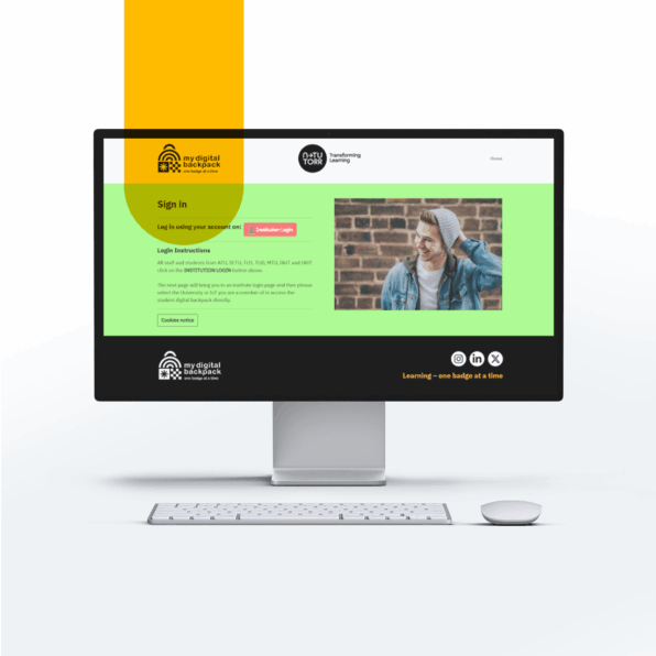 Computer showing N-tutorr screen shot