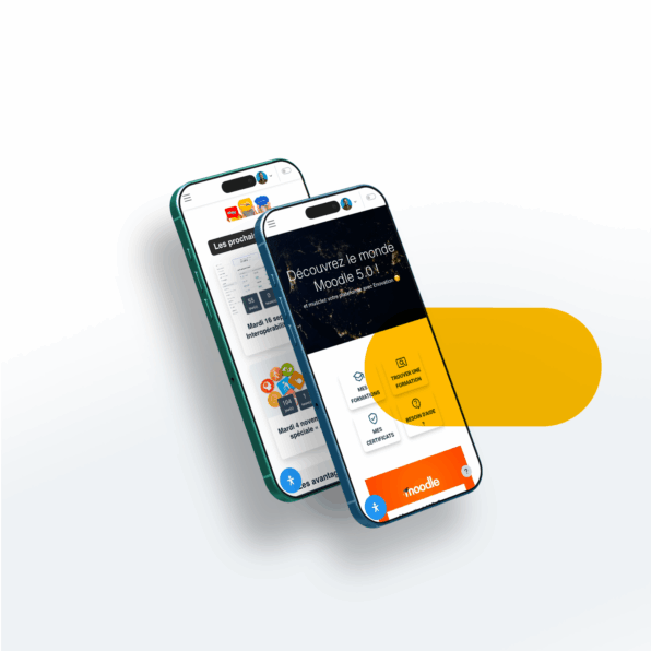 Image of two phones with Enovation enoStyle plugin screen capture